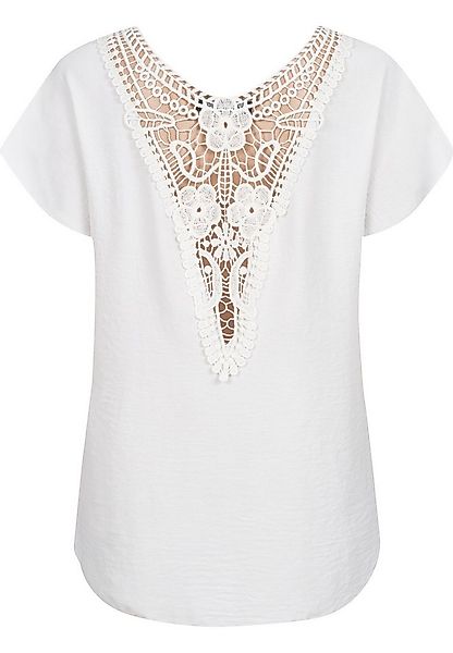 CLOUD 5IVE T-Shirt CLOUD 5IVE Cloud5ive Damen Musselin Top mit Spitzenbesat günstig online kaufen
