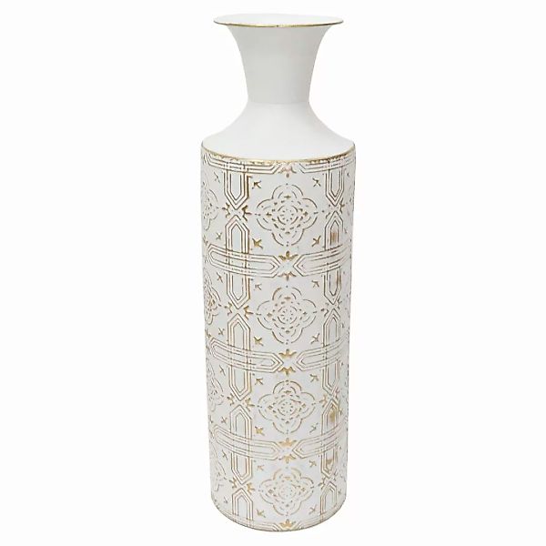Vase Dkd Home Decor Mosaik Metall Weiß Araber (19 X 19 X 64 Cm) günstig online kaufen