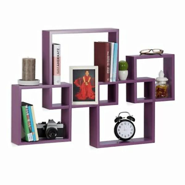 relaxdays Würfelregal 4er Set violett günstig online kaufen