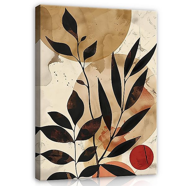 Wallarena Leinwandbild Boho Blätter Abstrakt Kunst günstig online kaufen