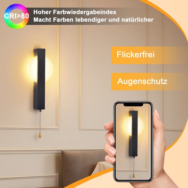 Nettlife LED Wandleuchte Innen Schwarz Modern günstig online kaufen