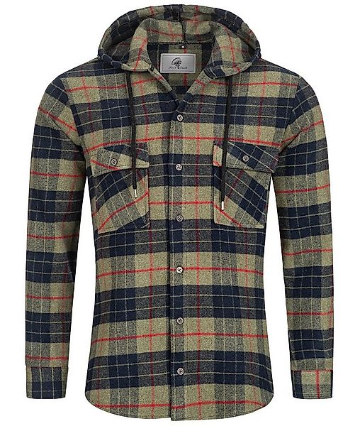 Rock Creek Flanellhemd Herren Hemd Flanellhemd mit Kapuze H-255 günstig online kaufen