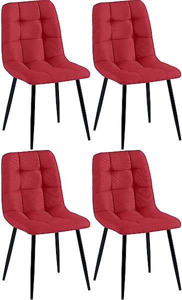 CLP Esszimmerstuhl Antibes Stoff (4er Set, 4 St), gepolstert mit Metallgest günstig online kaufen