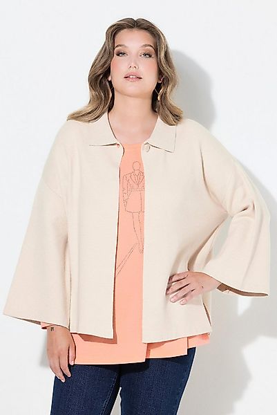 MIAMODA Strickjacke Strickjacke Cape-Form weite 3/4-Glockenärmel günstig online kaufen