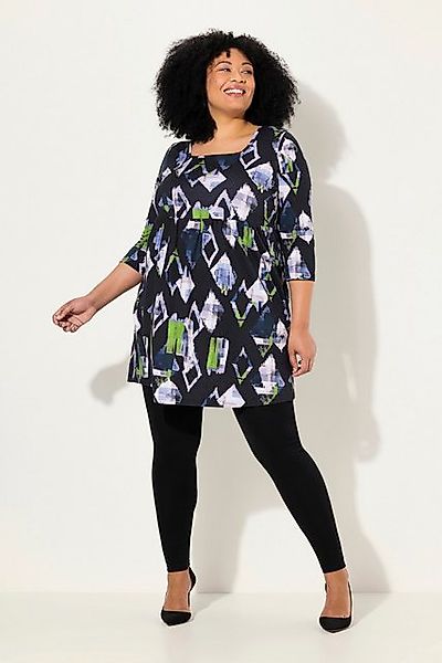 Ulla Popken Longshirt Longshirt A-Linie Carree-Ausschnitt günstig online kaufen