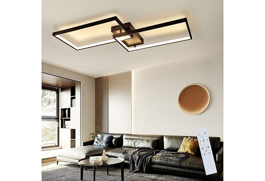 ZMH LED Deckenleuchte Wohnzimmer Modern Deckenlampe Dimmbar mit Fernbedienu günstig online kaufen