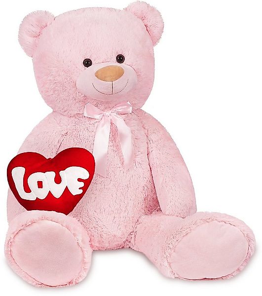 BRUBAKER Kuscheltier XXL Teddybär 100 cm groß mit Love Herz (1-St), großer günstig online kaufen