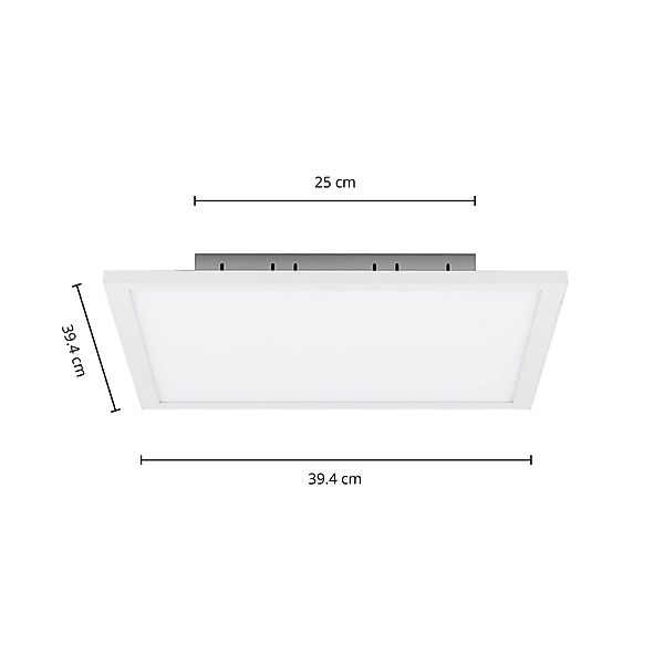 Arcchio LED-Panel Lysander, weiß, 40 x 40 cm, CCT, dimmbar günstig online kaufen