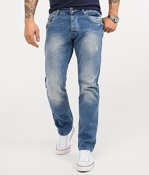 Rock Creek Regular-fit-Jeans Herren Jeans Stonewashed günstig online kaufen