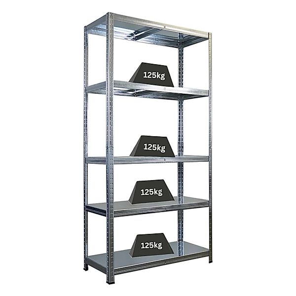 PROREGAL Schwerlastregal Ragnar HxBxT 180x90x40cm 5 Stahlplatten-Ebenen Fac günstig online kaufen