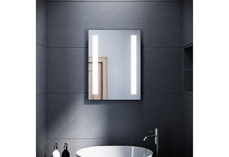 SONNI Badspiegel Badspiegel mit Beleuchtung Kalt/Neutral/Warmweiß, Wandspie günstig online kaufen