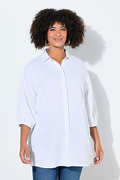Angel of Style Hemdbluse Hemdbluse oversized Musselin 3/4-Ärmel günstig online kaufen