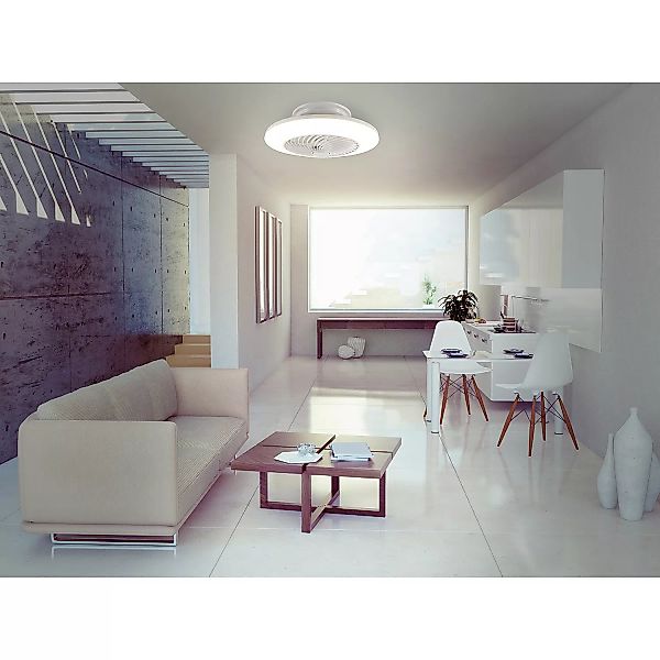 Näve Leuchten "LED Deckenleuchte mit Ventilator ""Adoranto"" d: 55cm" weiß günstig online kaufen