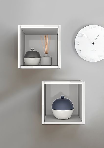INOSIGN Wandregal "Wandregal Infinity", (Set, 2 St., 2 kleine Würfelregale) günstig online kaufen