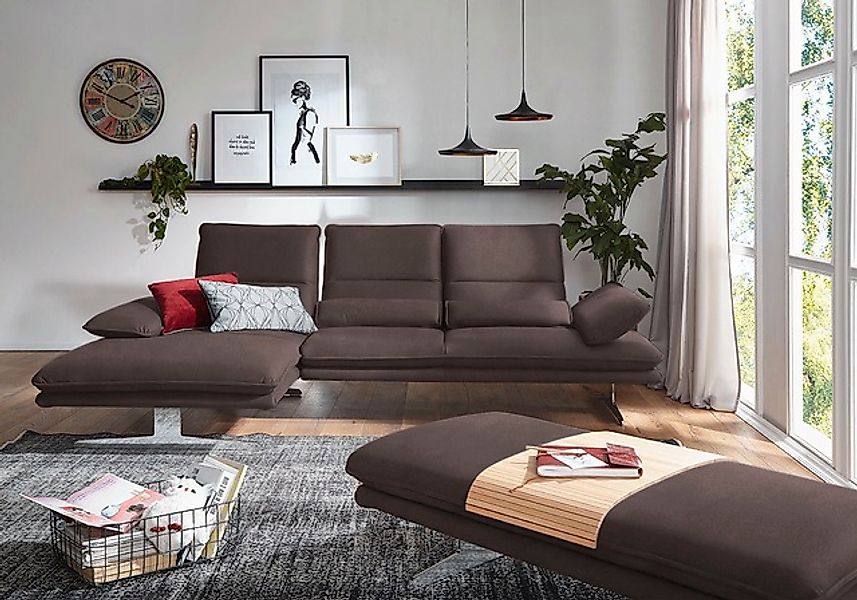 W.SCHILLIG Ecksofa »broadway, Designsofa mit tollem Sitzkomfort, L-Form«, S günstig online kaufen