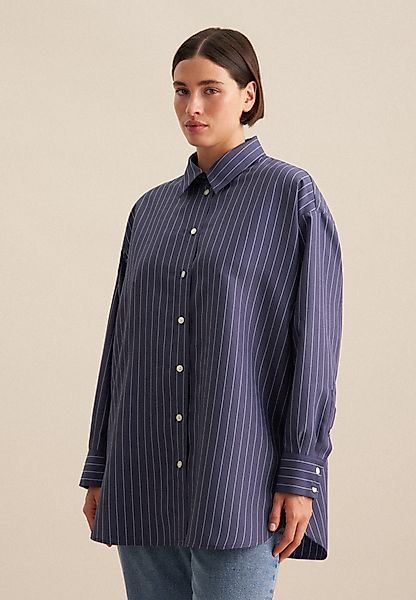 seidensticker Longbluse "Schwarze Rose" Langarm Kragen Streifen günstig online kaufen