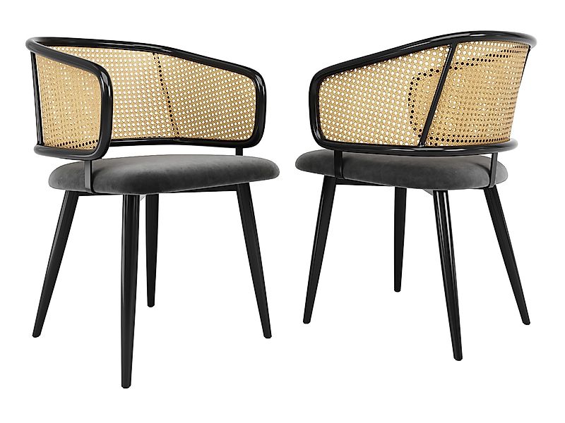 SeedWave Esszimmerstuhl Ergonomische Rattan-Diningstühle mit Armlehnen, günstig online kaufen