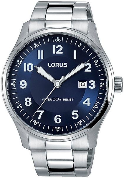 LORUS Quarzuhr RH937HX9, Armbanduhr, Herrenuhr, Datum, Edelstahlarmband günstig online kaufen