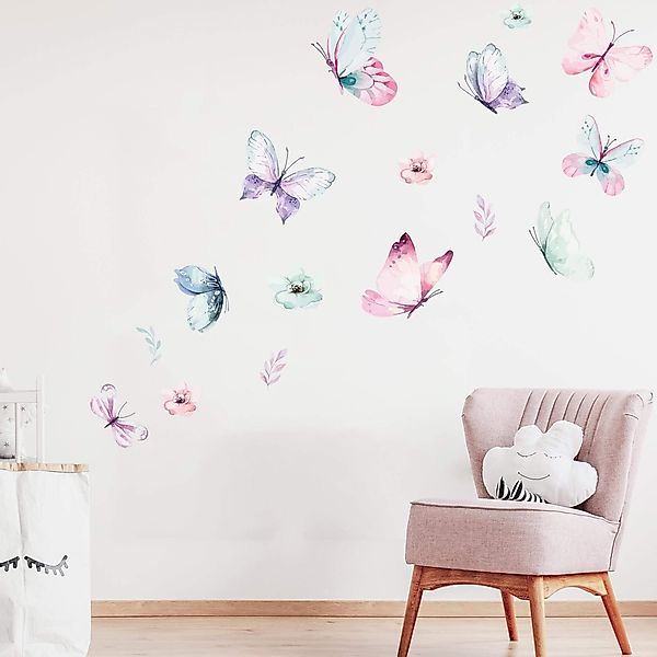 WANDKIND Wandtattoo Schmetterling Schwarm V220, wieder günstig online kaufen
