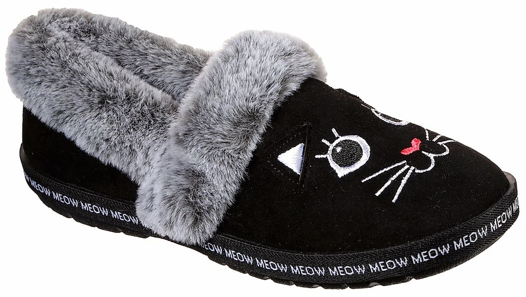 Skechers Pantoffel "TOO COZY MEOW PAJAMAS", Hausschuh mit gesticktem Katzen günstig online kaufen