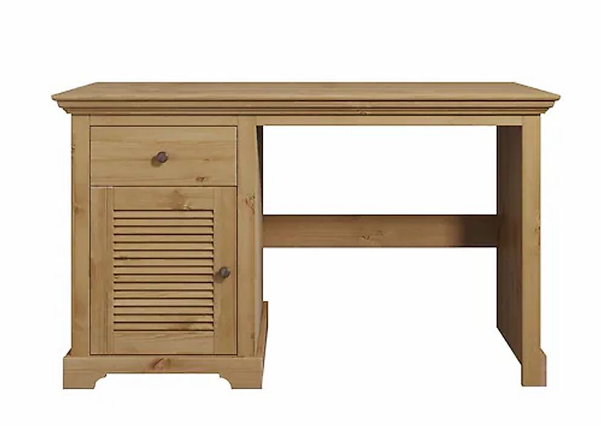 OTTO home Schreibtisch "Ayanna" Massivholz, mit Schublade und Tür, Lamellen günstig online kaufen