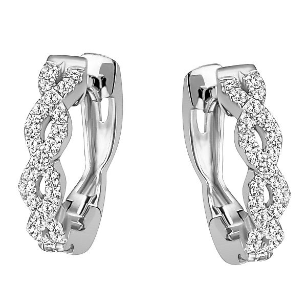 Reflexion Diamonds Klappcreolen rund aus 585/750 günstig online kaufen