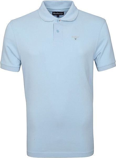 Barbour Basic Pique Poloshirt Hellblau - Größe L günstig online kaufen