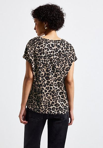 STREET ONE Kurzarmbluse mit Leoparden Muster günstig online kaufen