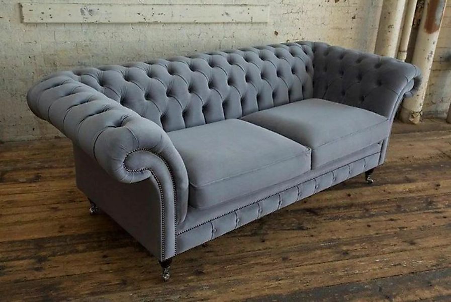 JVmoebel Chesterfield-Sofa, Chesterfield Couch Textil Stoff Designer Sofa M günstig online kaufen