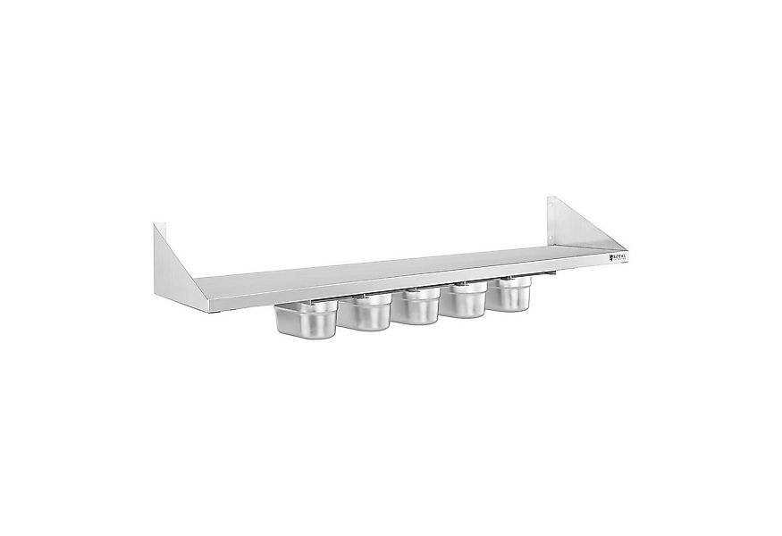 Royal Catering Hängeregal 90 cm 1/9 GN Wandbord Edelstahlregal Gewürzregal günstig online kaufen