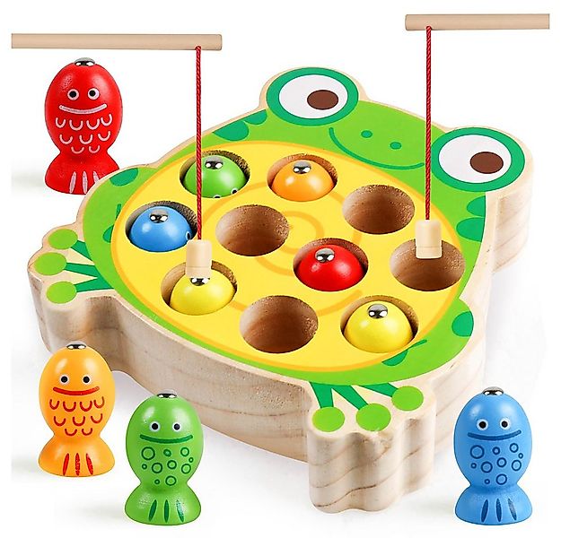 CLTYQ Lernspielzeug Holzspielzeug ab 3 Jahr, Magnetisches Angelspiel Holzsp günstig online kaufen