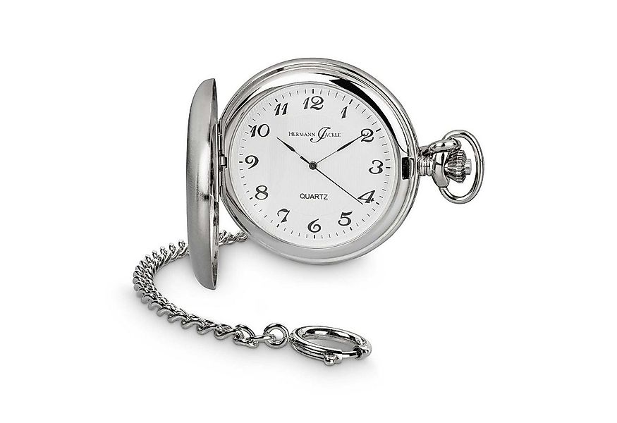 Hermann Jäckle Taschenuhr Todtnau Quarz 50 mm, Mineralglas, mit Kette und R günstig online kaufen