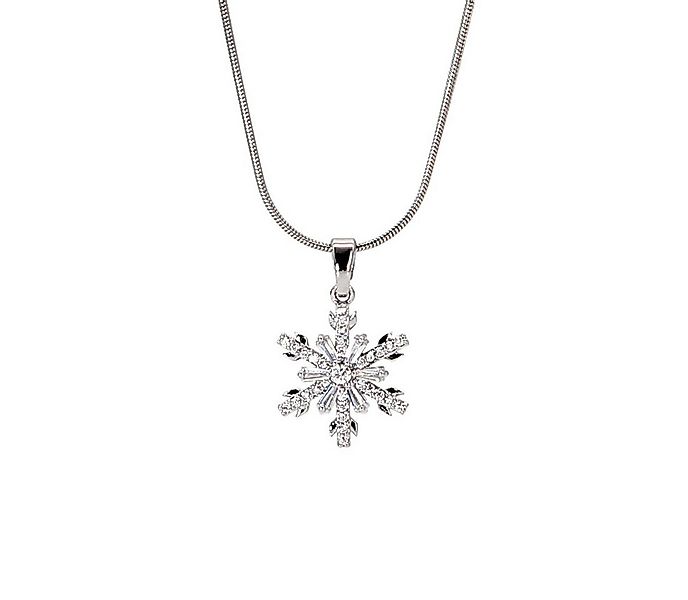 ELLAWIL Kette mit Anhänger Halskette mit Schneekristall Anhänger Edelstahlk günstig online kaufen