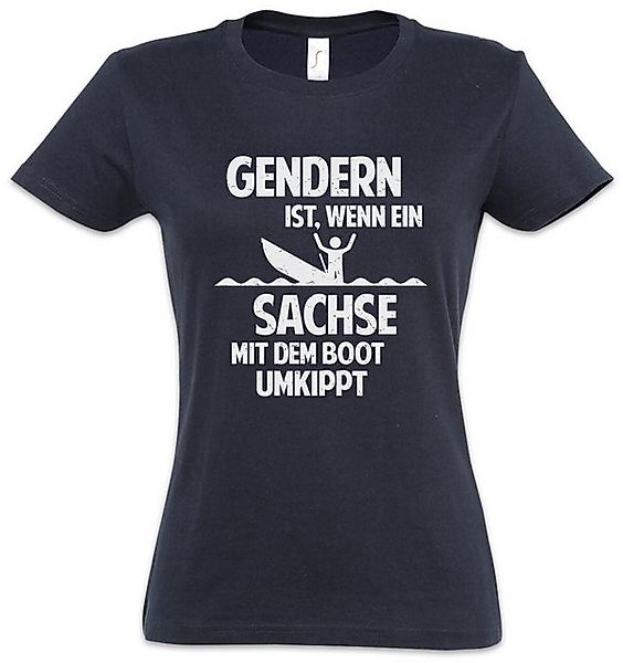 Urban Backwoods Print-Shirt Gendern Sachse Damen T-Shirt DDR Mauer Ostalgie günstig online kaufen