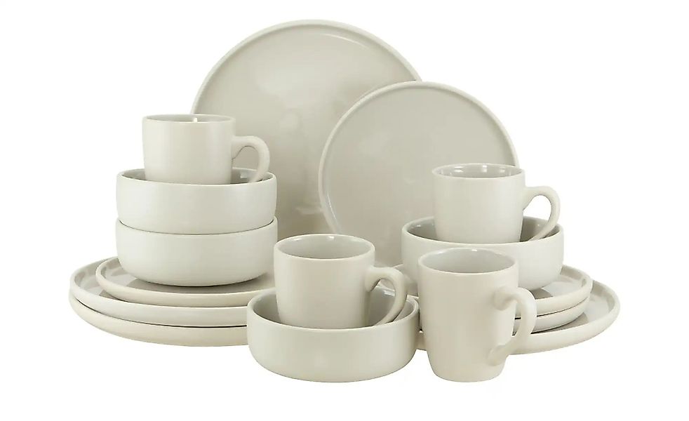 Peill+Putzler Kombiservice  16-teilig  Sardara ¦ schwarz ¦ Steinzeug/Steing günstig online kaufen