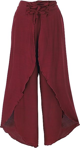 Guru-Shop Relaxhose Palazzohose, Boho Hosenrock, Sommerhose - weinrot alter günstig online kaufen