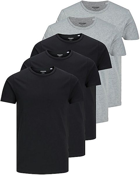 Jack & Jones T-Shirt (Spar-Set, 5er-Pack) O-Neck & V-Neck, in Unifarben, au günstig online kaufen