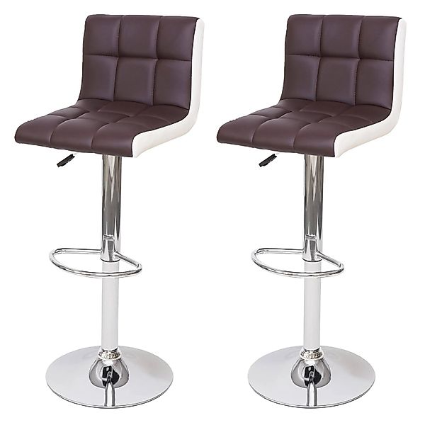 PROREGAL 2er-Set Barhocker Gepolstert Mit Lehne Sitzhöhe 63-87cm Höhenverst günstig online kaufen