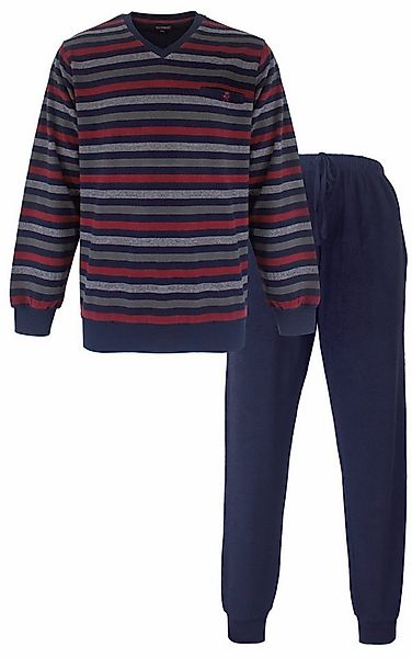 Paul Hopkins Schlafanzug Modischer Herren Frottee Pyjama (2 tlg) kuschelige günstig online kaufen