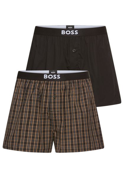 BOSS Pyjamashorts "2P Boxer Shorts EW" mit Logobund günstig online kaufen