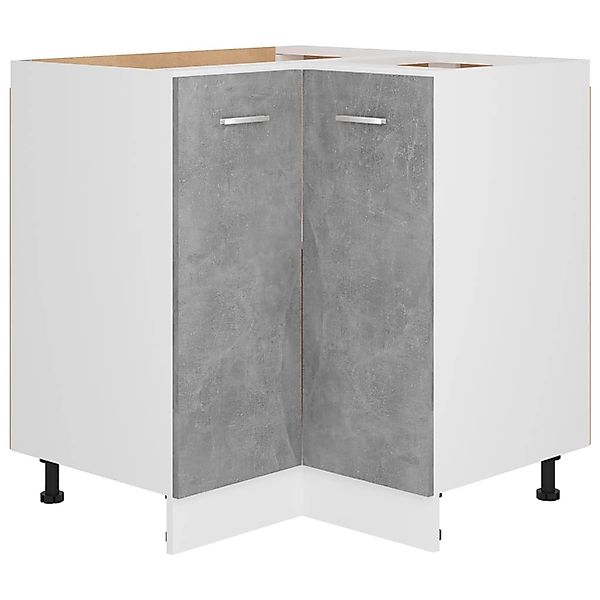 vidaXL Hängeschrank Eckunterschrank Betongrau 75,5x75,5x81,5 cm günstig online kaufen