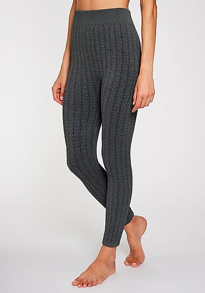 Lavana Strickstrumpfleggings, mit Zopfmuster und innen weich angeraut günstig online kaufen
