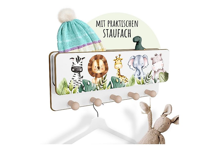 Holzura Kinderregal Kindergarderobe aus Holz mit Ablage und magnethaftendem günstig online kaufen