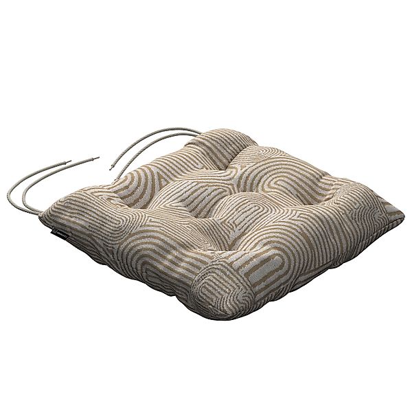 Stuhlkissen Thomas mit Bindeschnur, beige-ecru, 38 x 38 x 8 cm, Cosy Home ( günstig online kaufen