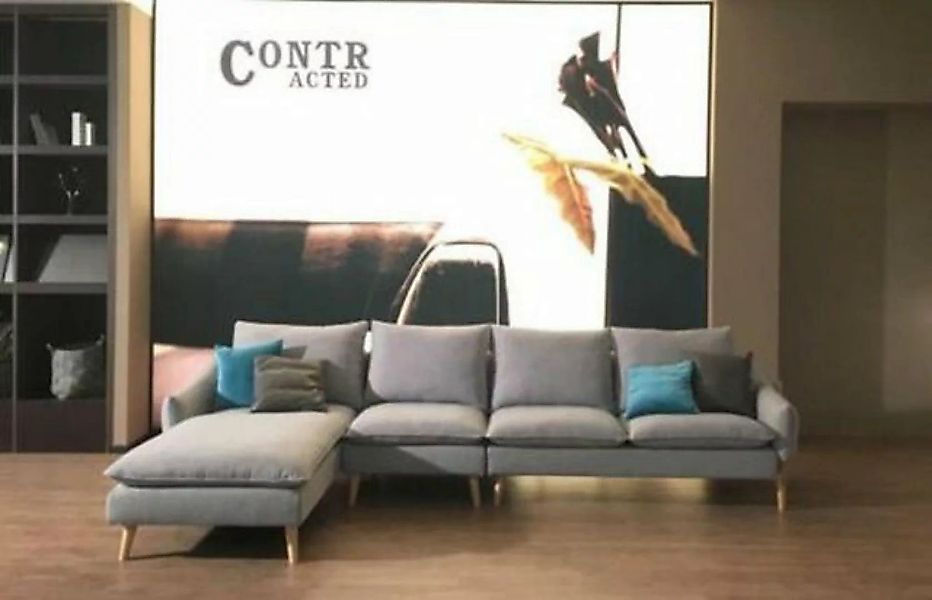 JVmoebel Ecksofa, Eck Sofa Textil Sofa Polster Sitz Couchen Sofas Wohnzimme günstig online kaufen