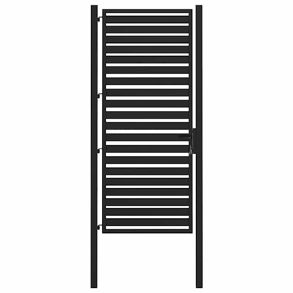 vidaXL Gartentor Abschließbar Schwarz 100x200 cm Aluminium 42004150 günstig online kaufen