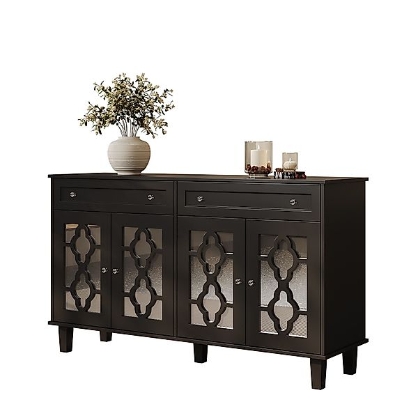 Merax Sideboard mit 4 Spiegeltüren und günstig online kaufen