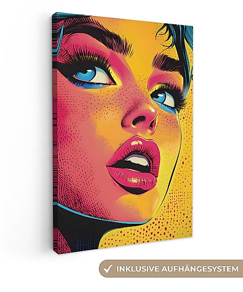 OneMillionCanvasses® Leinwandbild Nahaufnahme - Frauengesicht - günstig online kaufen