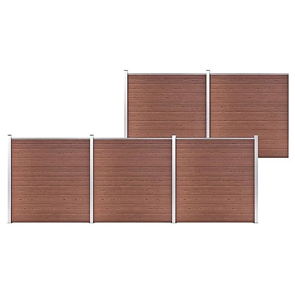 vidaXL Gartenzaun WPC 872x186 cm Braun 3053210 günstig online kaufen