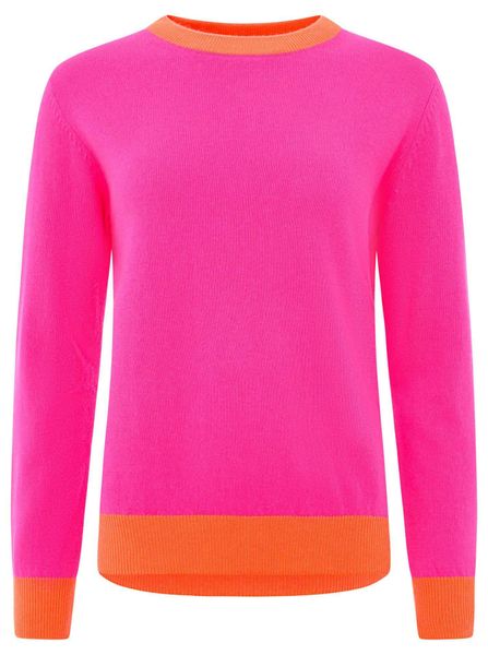 Zwillingsherz Kaschmirpullover Roundneck with "Colored Edges" günstig online kaufen